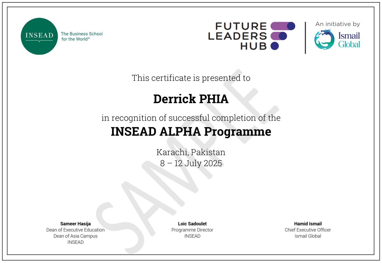 INSEAD Certification